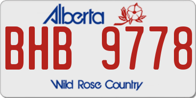 AB license plate BHB9778