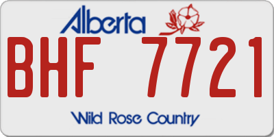 AB license plate BHF7721