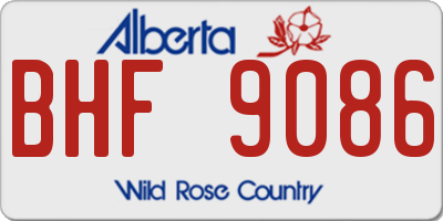 AB license plate BHF9086