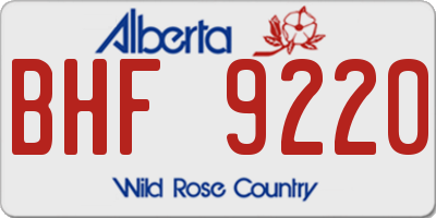 AB license plate BHF9220
