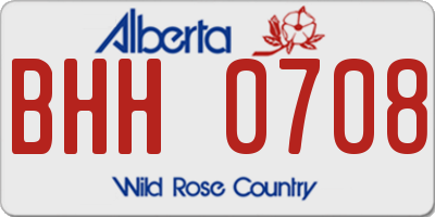 AB license plate BHH0708