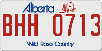 AB license plate BHH0713