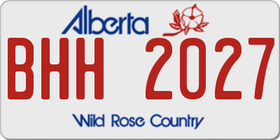 AB license plate BHH2027