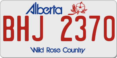 AB license plate BHJ2370