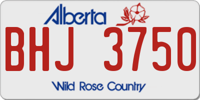 AB license plate BHJ3750