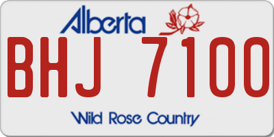 AB license plate BHJ7100