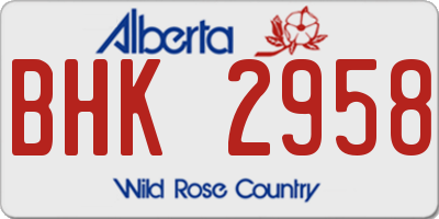 AB license plate BHK2958