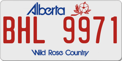 AB license plate BHL9971