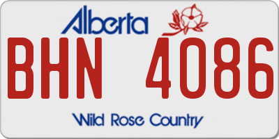 AB license plate BHN4086