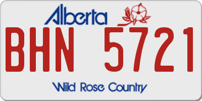 AB license plate BHN5721