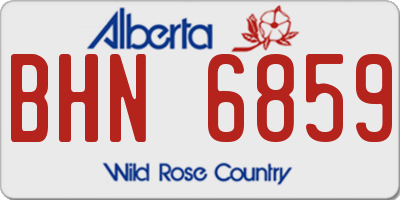 AB license plate BHN6859
