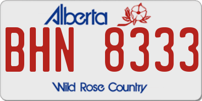 AB license plate BHN8333