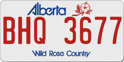 AB license plate BHQ3677