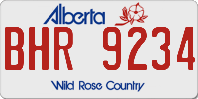 AB license plate BHR9234