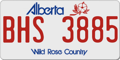 AB license plate BHS3885