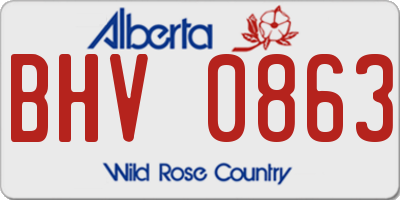 AB license plate BHV0863