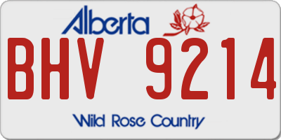 AB license plate BHV9214