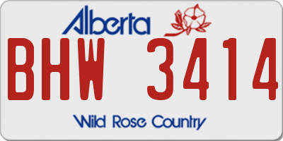 AB license plate BHW3414