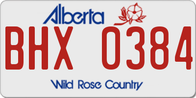 AB license plate BHX0384