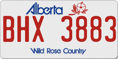 AB license plate BHX3883
