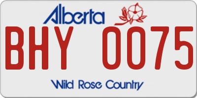 AB license plate BHY0075