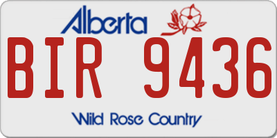 AB license plate BIR9436