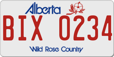 AB license plate BIX0234