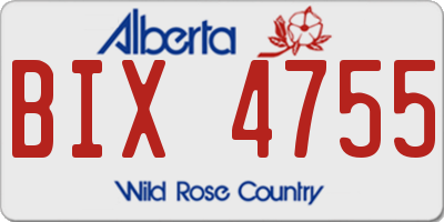 AB license plate BIX4755