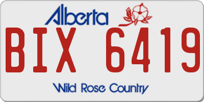 AB license plate BIX6419