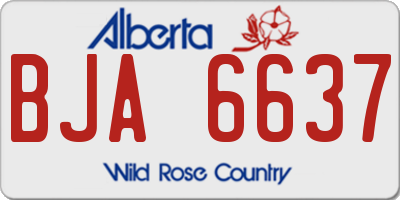AB license plate BJA6637