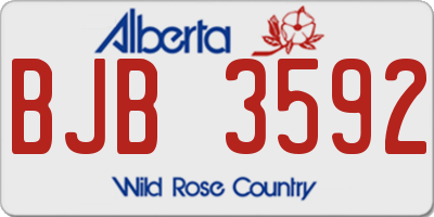 AB license plate BJB3592