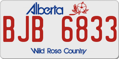 AB license plate BJB6833