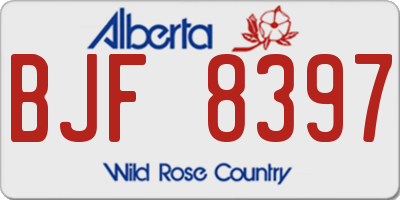 AB license plate BJF8397