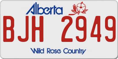 AB license plate BJH2949