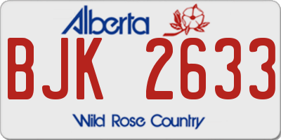 AB license plate BJK2633