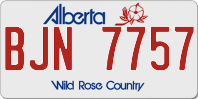 AB license plate BJN7757