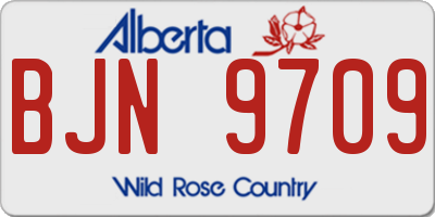 AB license plate BJN9709