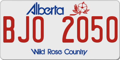 AB license plate BJO2050
