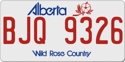 AB license plate BJQ9326