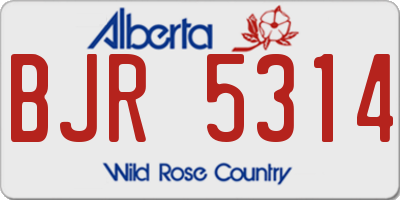 AB license plate BJR5314