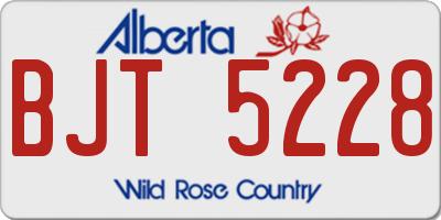 AB license plate BJT5228
