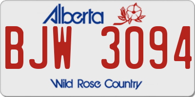AB license plate BJW3094