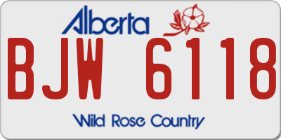 AB license plate BJW6118