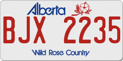AB license plate BJX2235