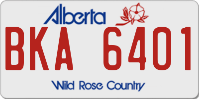 AB license plate BKA6401
