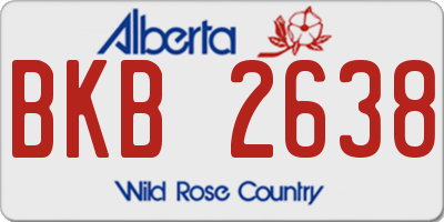 AB license plate BKB2638