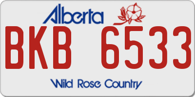 AB license plate BKB6533