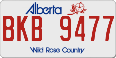 AB license plate BKB9477