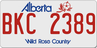 AB license plate BKC2389