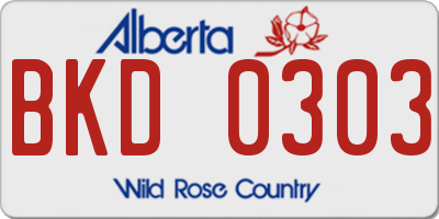 AB license plate BKD0303